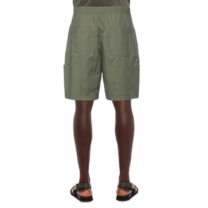 Bicolor Cotton Bermuda Shorts