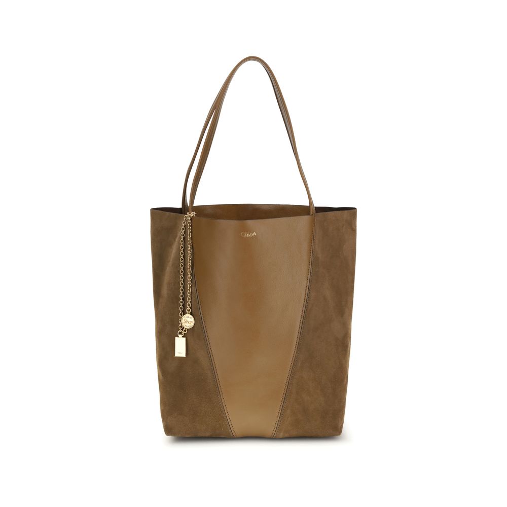 Beige Leather Shoulder Bag
