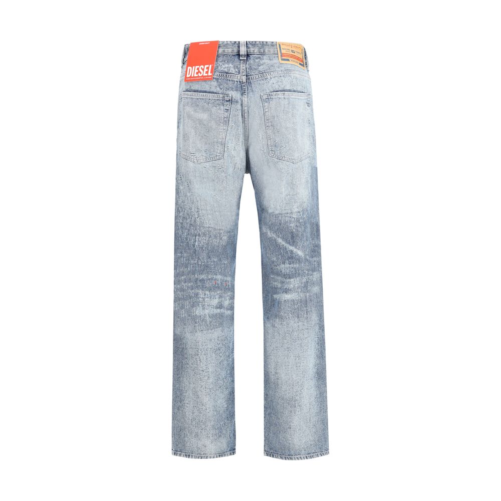 Blue Cotton Relaxed Fit Jeans