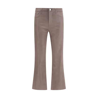 Beige Cotton Casual Pants