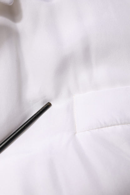 White Silk Padded Parka Men Coat Jacket