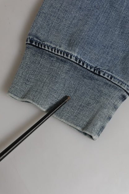 Blue Cotton Logo Hooded Sweatshirt  Sweater