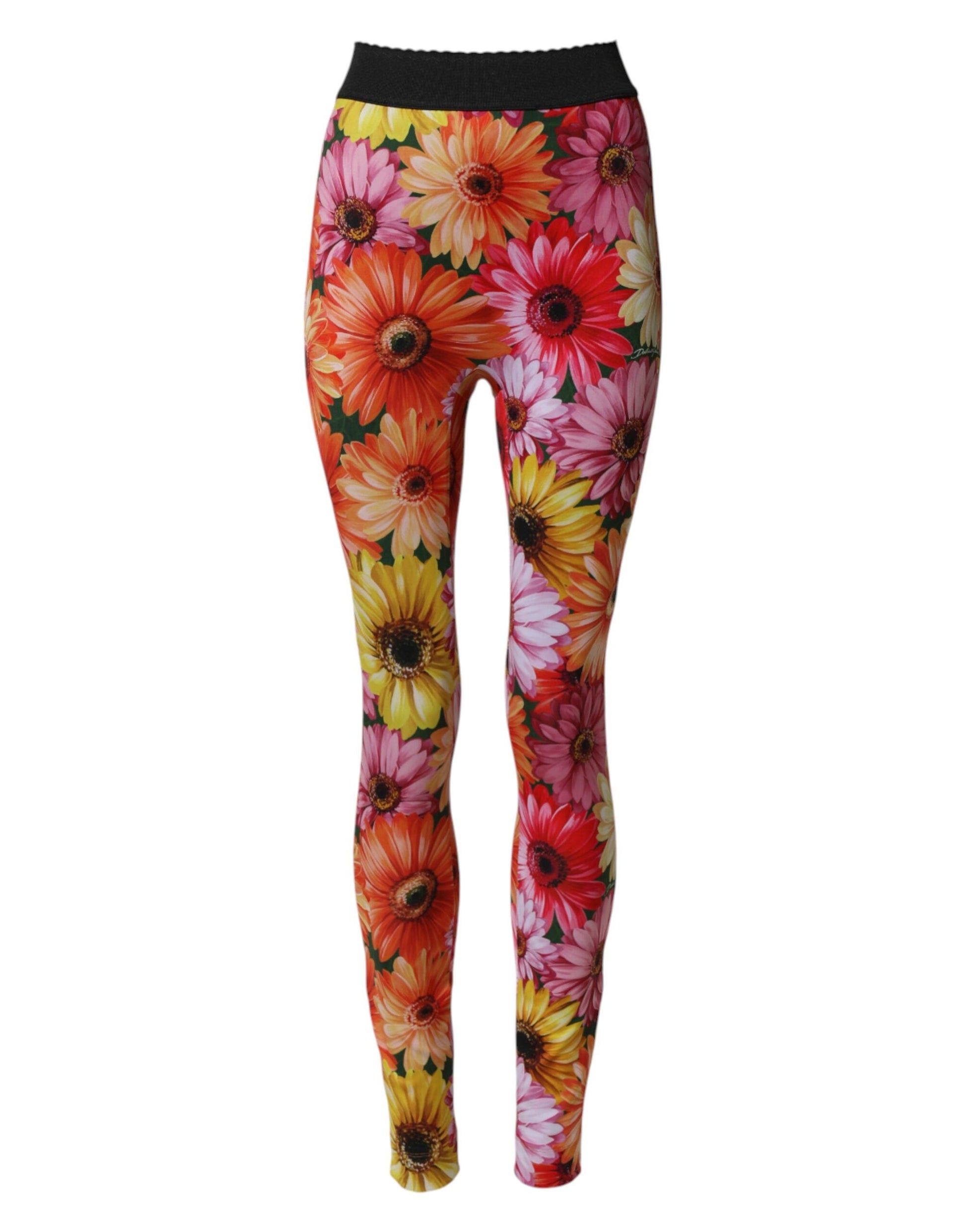 Multicolor Floral Leggings StretchWaist Pants