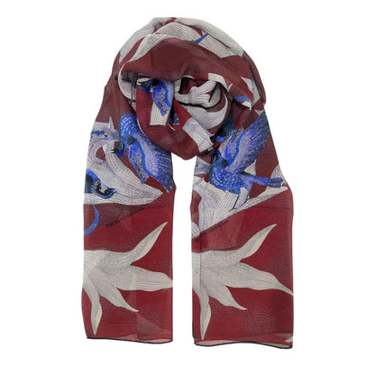 Red Silk Women Scarf