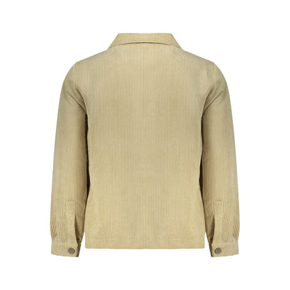 Beige Polyester Men's Shirt