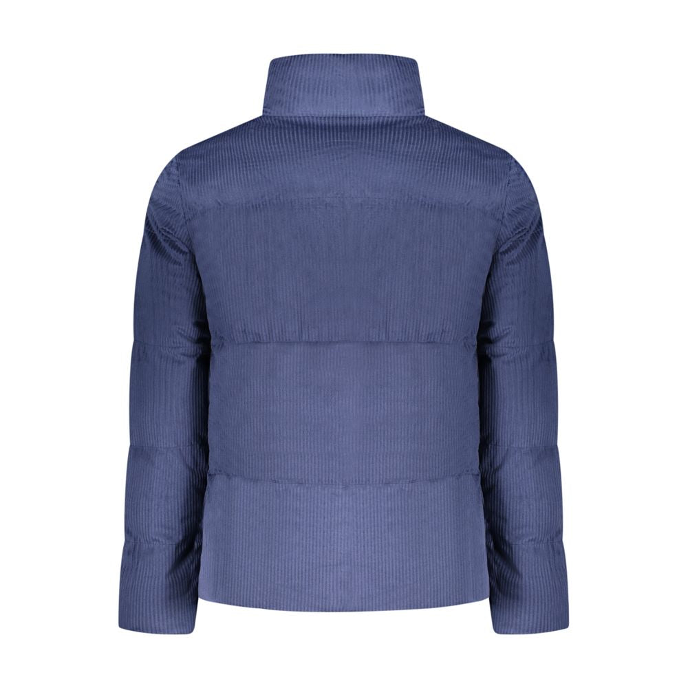Blue Polyester Men's Jacket