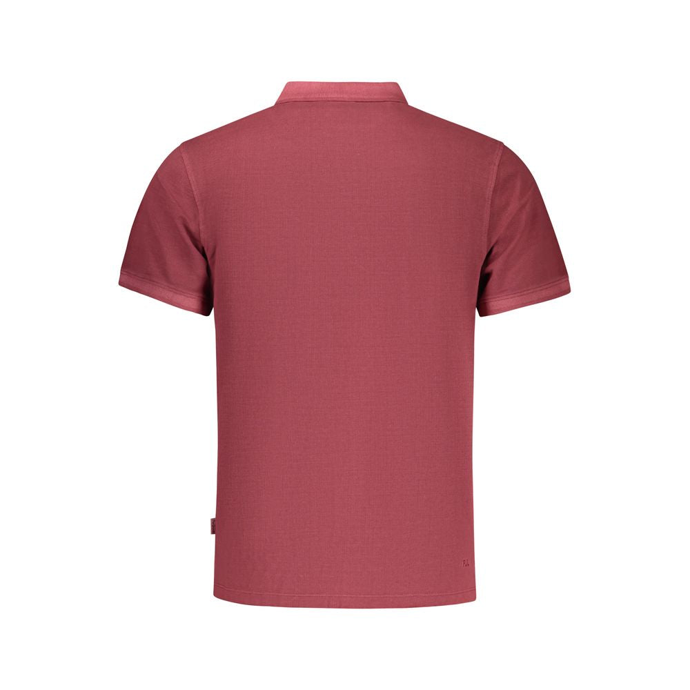 Red Cotton Men's Polo Shirt