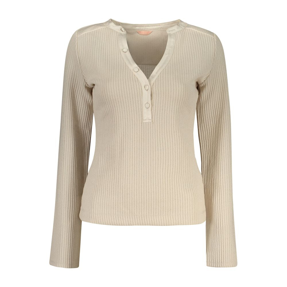 Beige Polyester Women Sweater