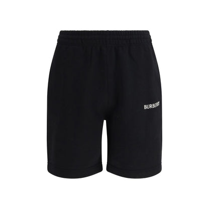 Black Cotton Bermuda Shorts
