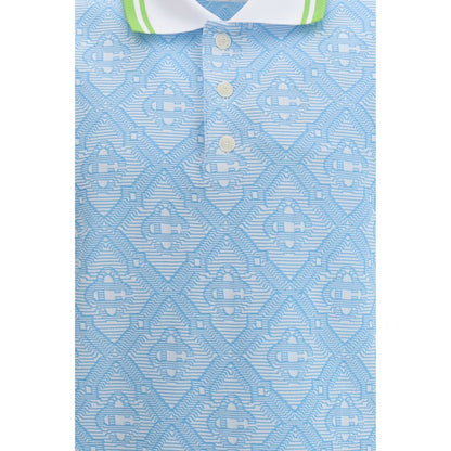 Blue Cotton Polo Shirt