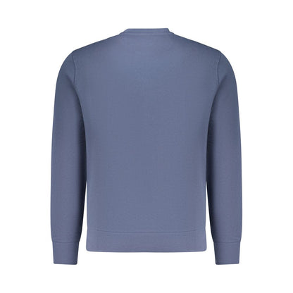 Blue Cotton Men Sweatshirt