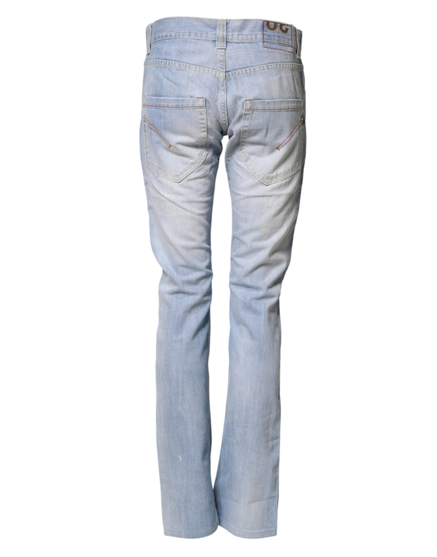 Light Blue Cotton Stretch Straight Denim Trouser Jeans