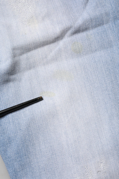 Light Blue Cotton Stretch Straight Denim Trouser Jeans