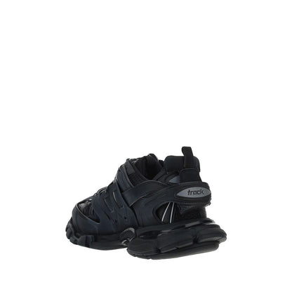 Black Polyethylene Athletic Sneakers