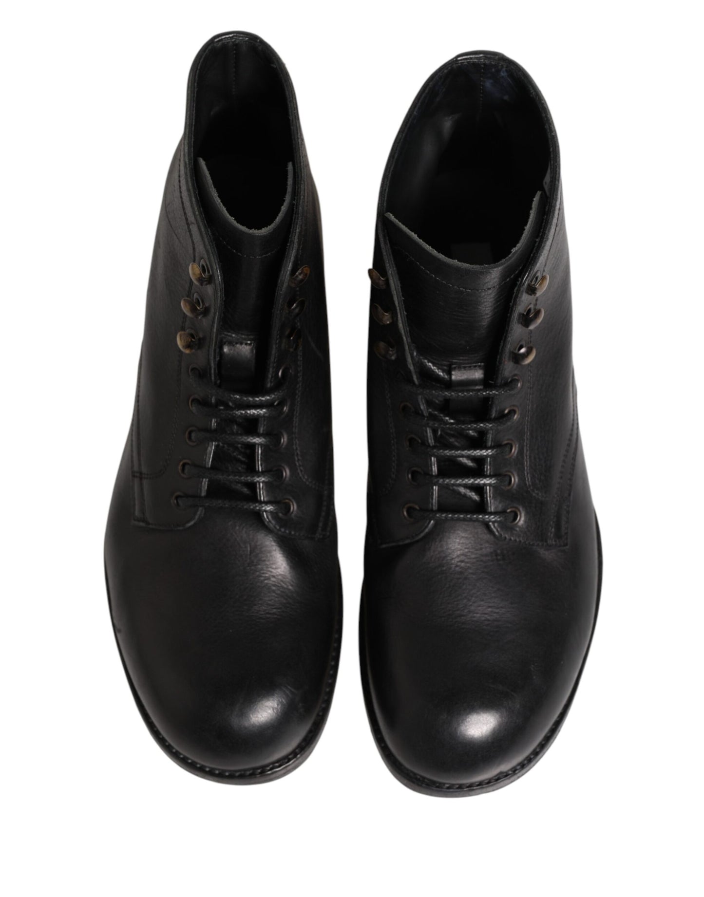 Black Lace Up Short Ankle Boots Men Shoes