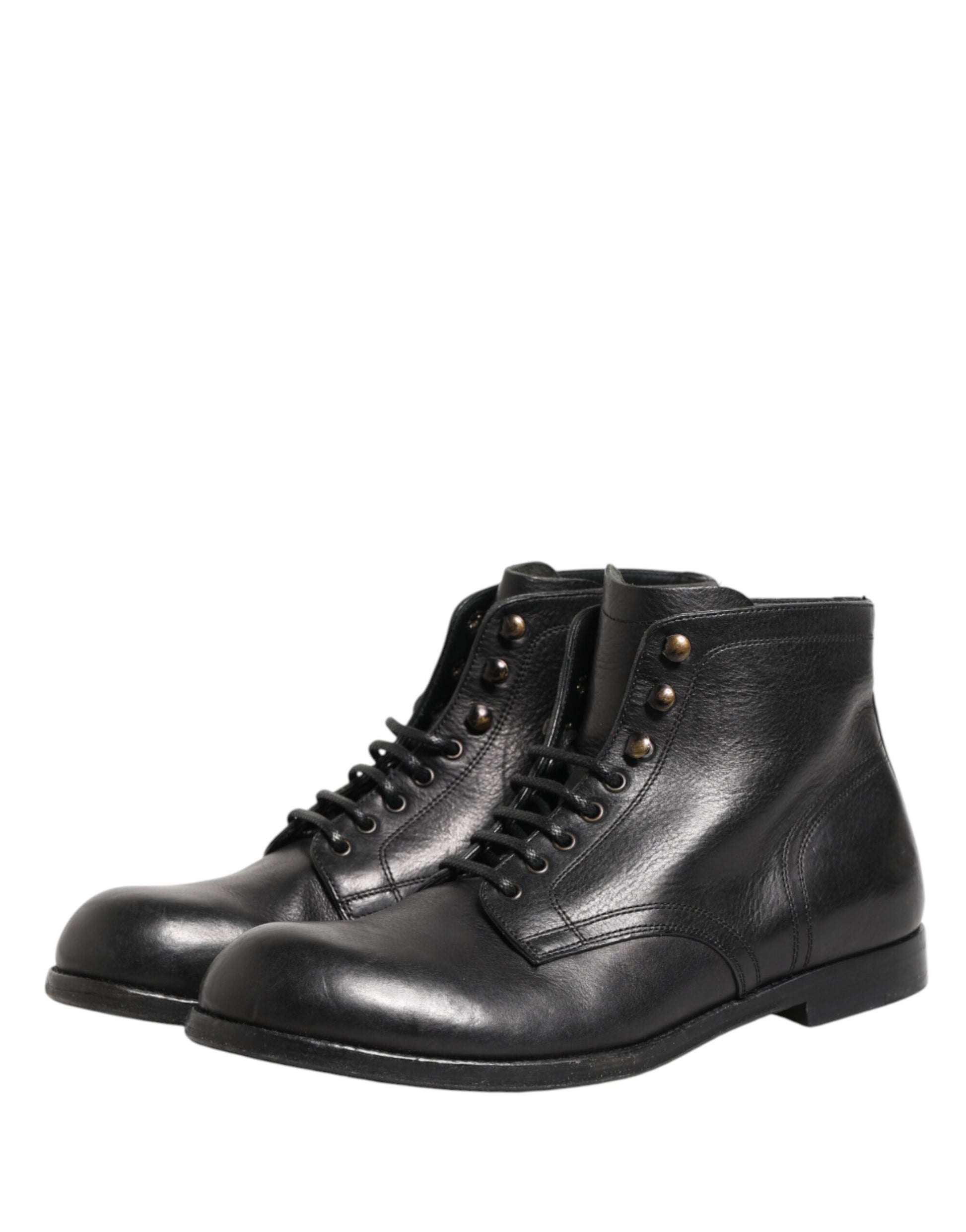 Black Lace Up Short Ankle Boots Men Shoes