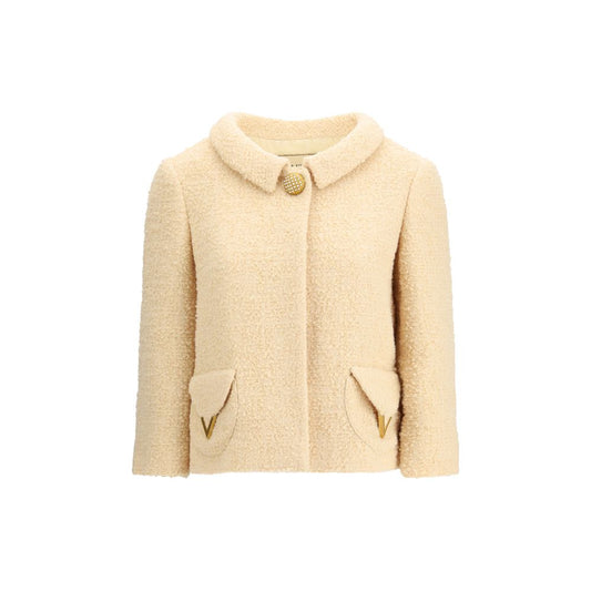 Beige Fleece Wool Coat