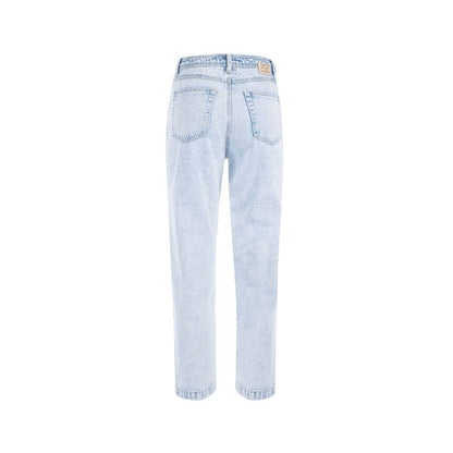 Blue Cotton Boyfriend Jeans