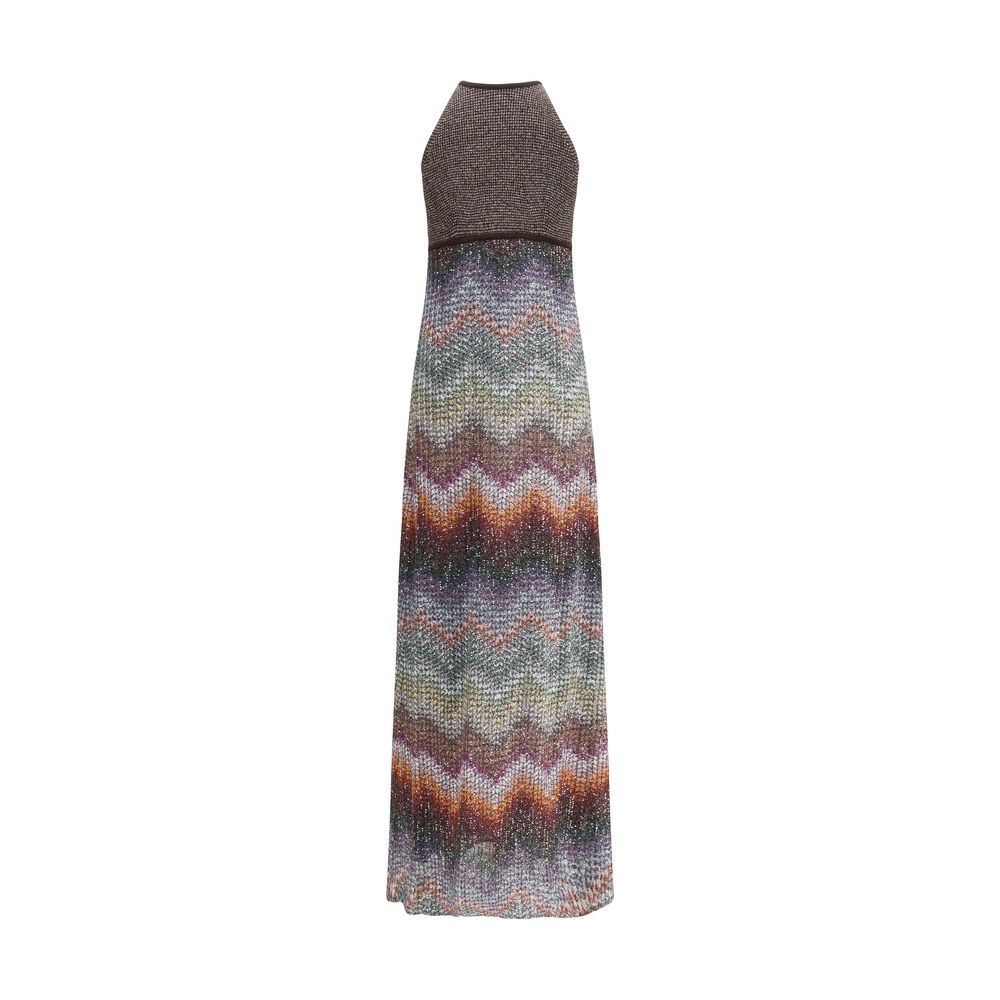 Multicolor Viscose Long Dress