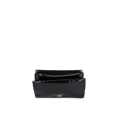 Black Calfskin Crossbody Bag