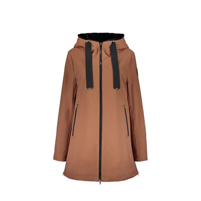 Brown Polyester Shell Jacket