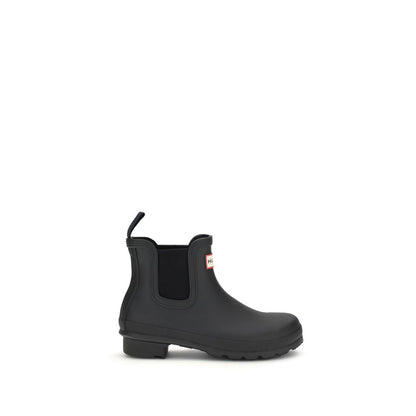 Black Rubber Ankle Boots