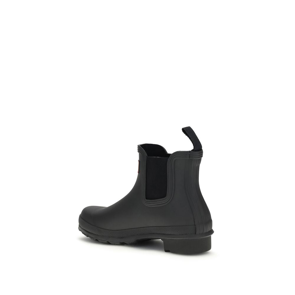 Black Rubber Ankle Boots