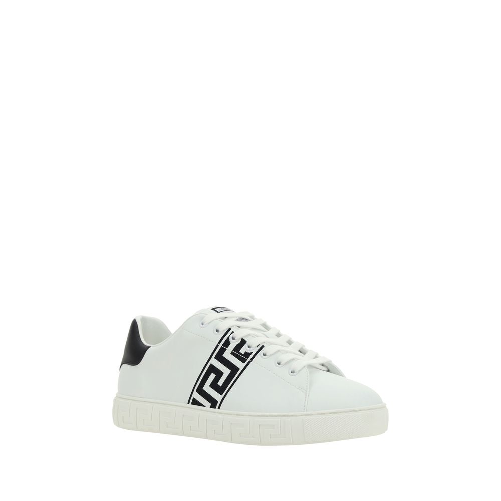 White Calf Leather Bos Taurus Low Top Sneakers
