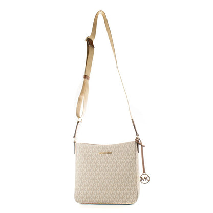 Beige Canvas Crossbody Bag