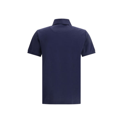 Blue Cotton Polo Shirt