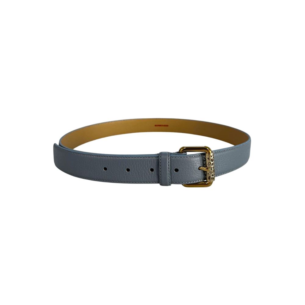 Blue Leather Women Belt