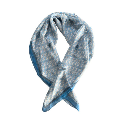 Blue Silk Women Scarf