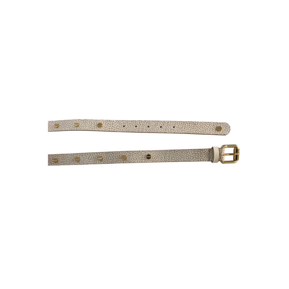 Beige Polyvinyl Women's Belt
