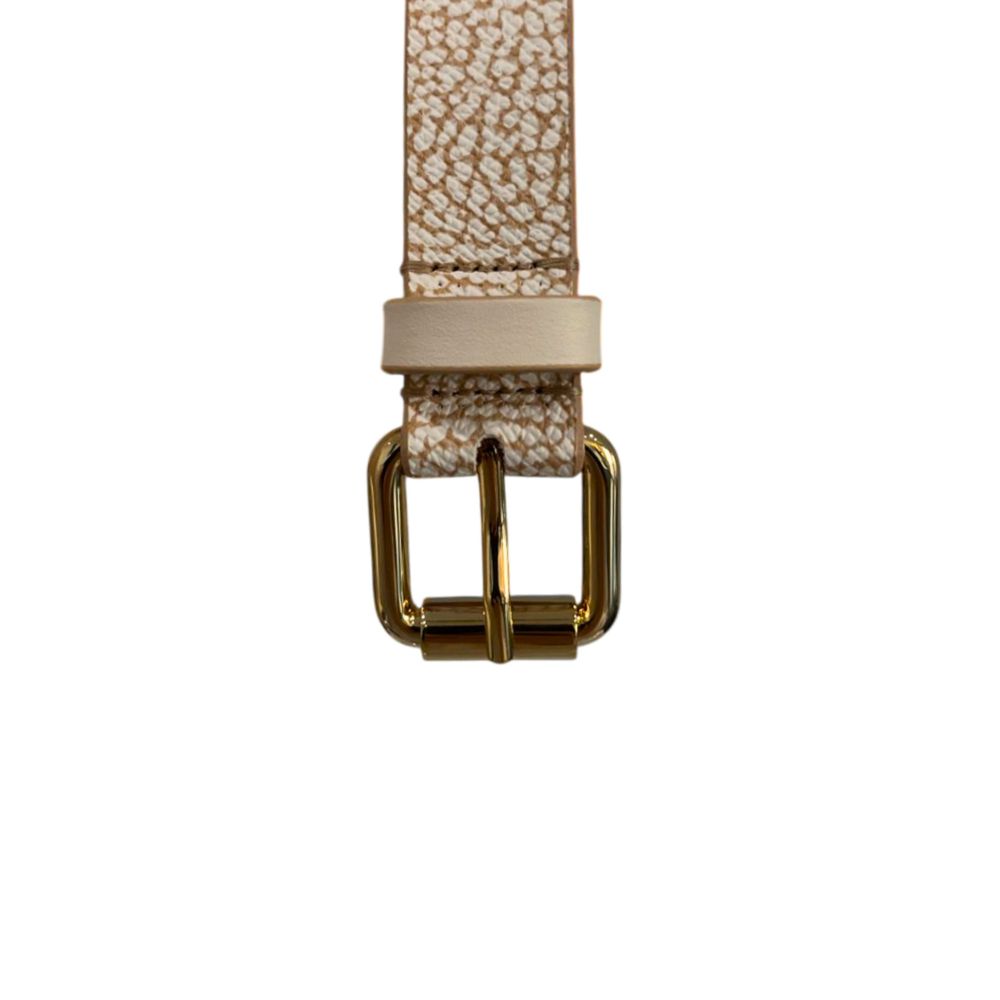 Beige Polyvinyl Women's Belt