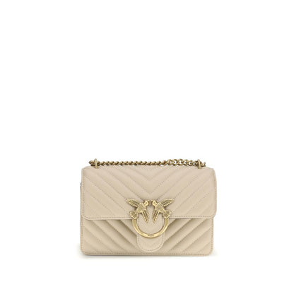 Beige Calf Leather Bos Taurus Shoulder Bag