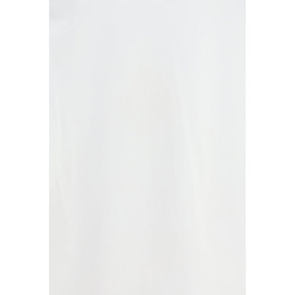 White Cotton Long Sleeve T-Shirt