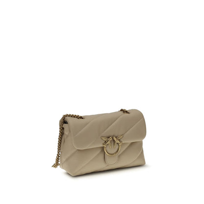 Beige Calf Leather Bos Taurus Shoulder Bag