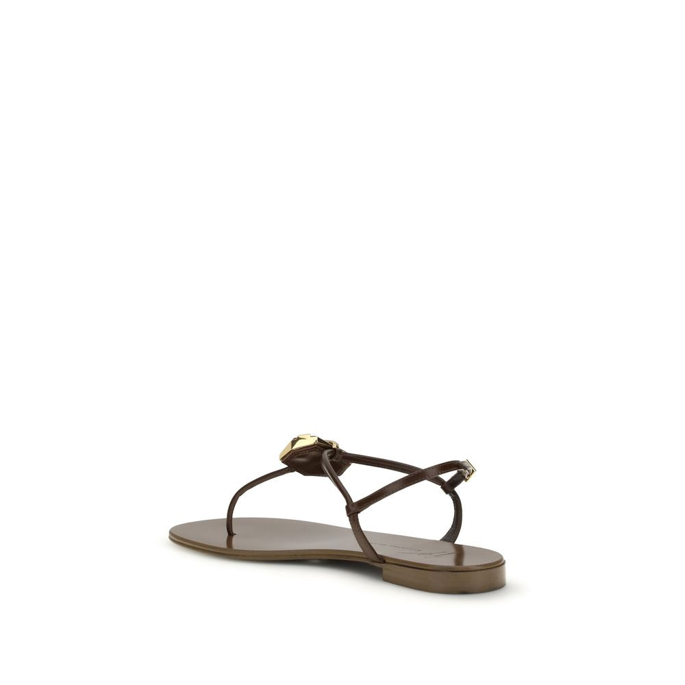 Brown Stainless Steel Sandals