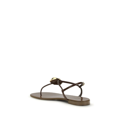 Brown Stainless Steel Sandals