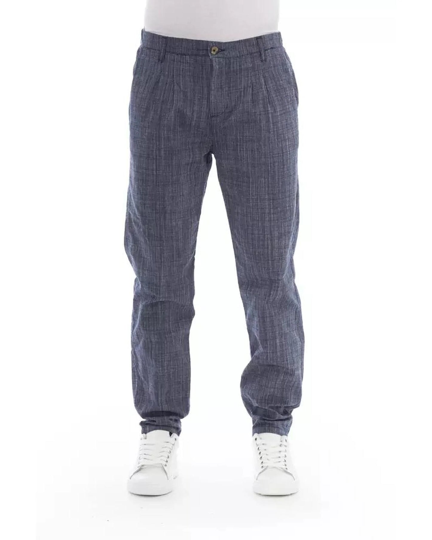 Blue Cotton Chino Pants