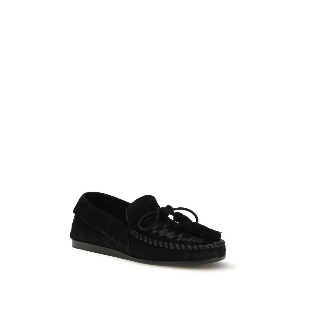 Black Calf Leather Bos Taurus Slip-On Loafers