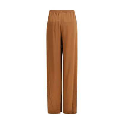 Beige Viscose Casual Pants