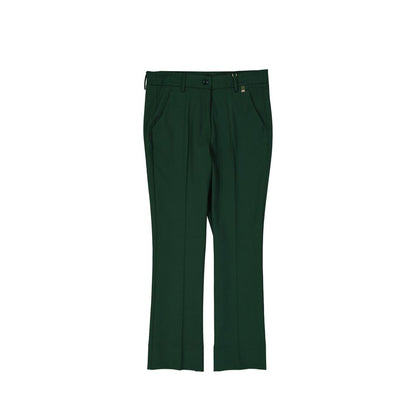 Bicolor Elastane Cropped Pants