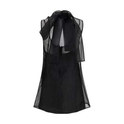 Black Polyester Casual Dress