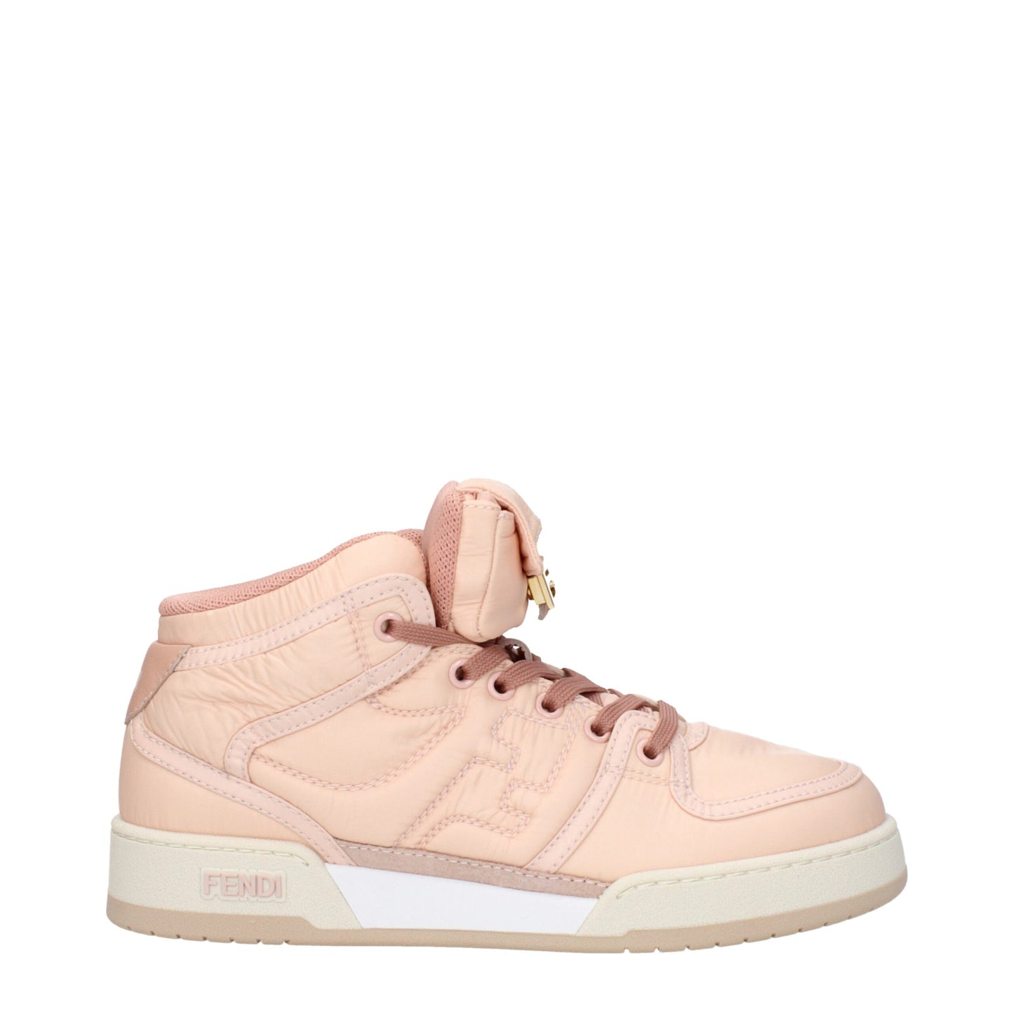Pink Nylon High Top Sneakers