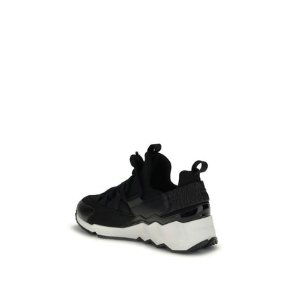 Black Neoprene Athletic Sneakers