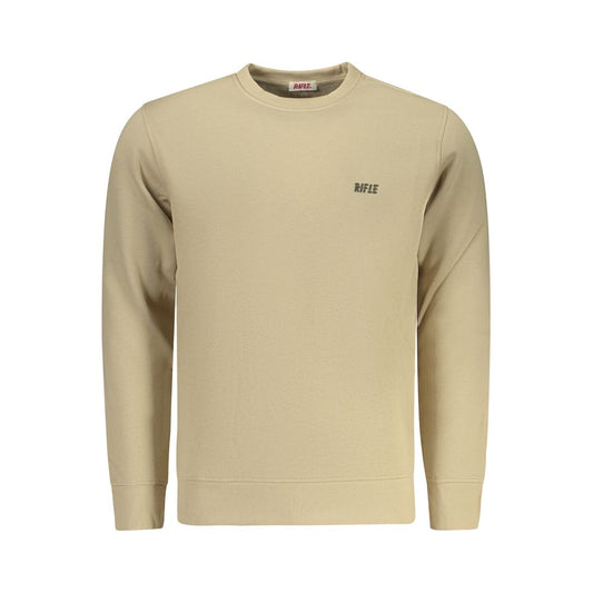 Beige Cotton Men Sweatshirt