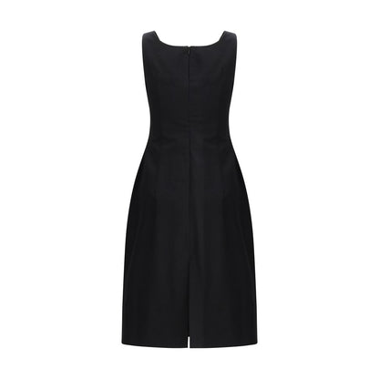 Black Cotton Casual Dress
