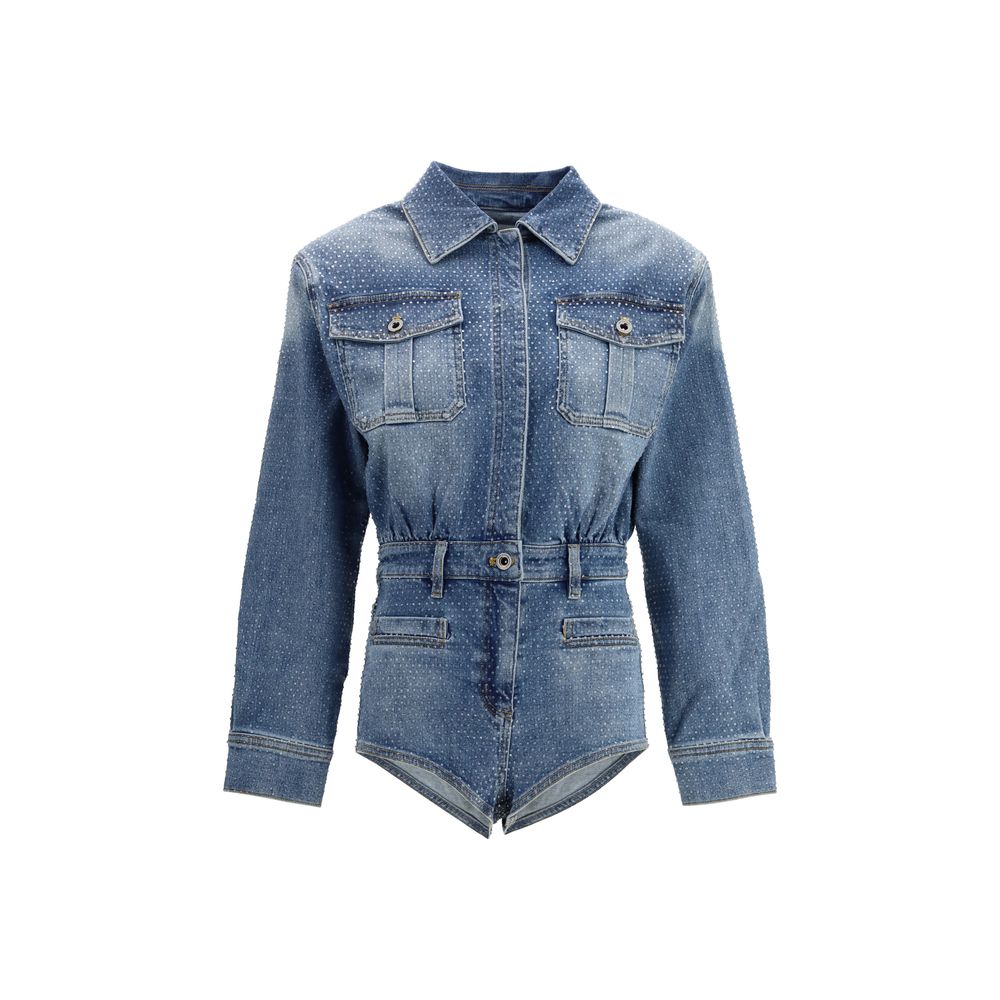 Blue Cotton Jumpsuit