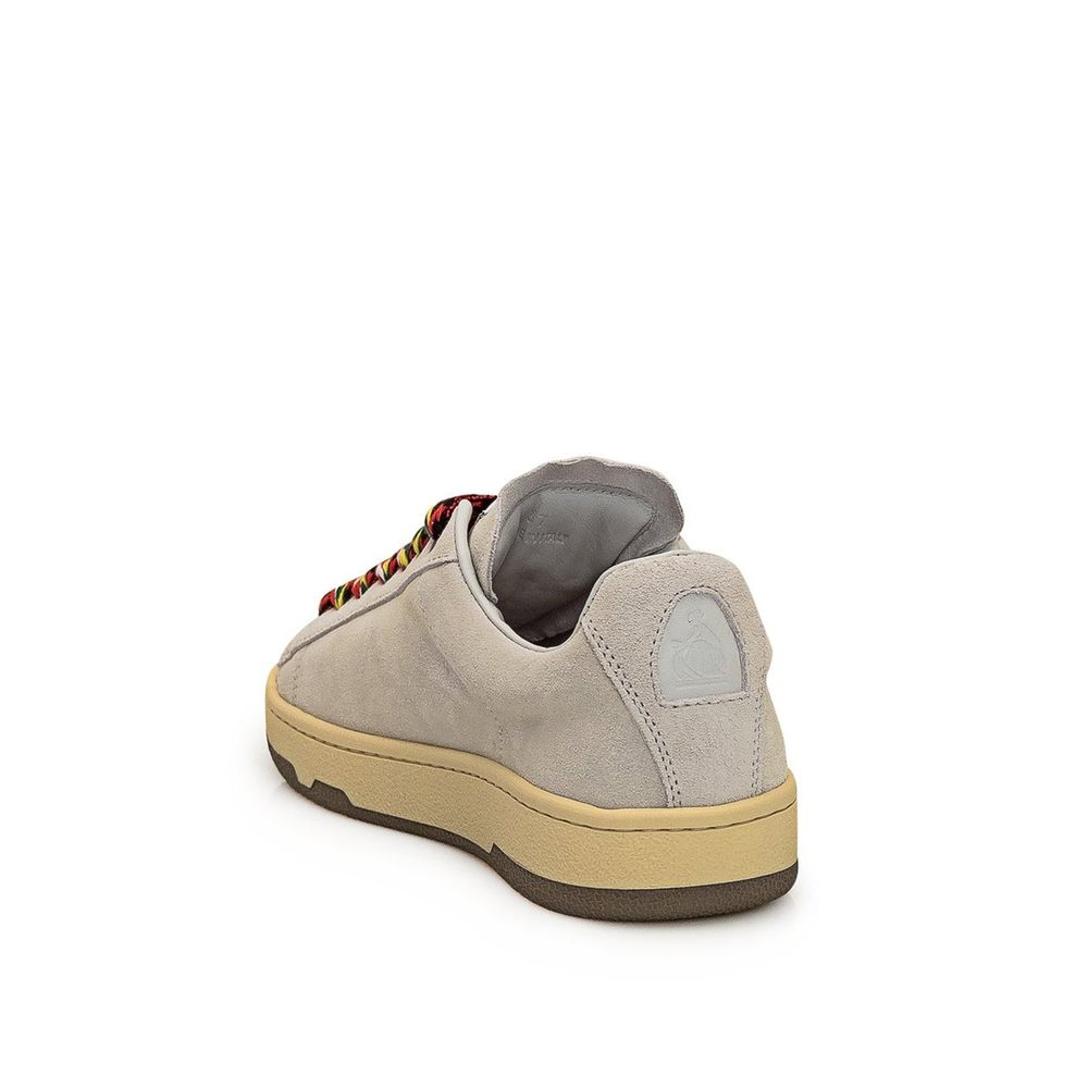 Gray Leather Sneakers